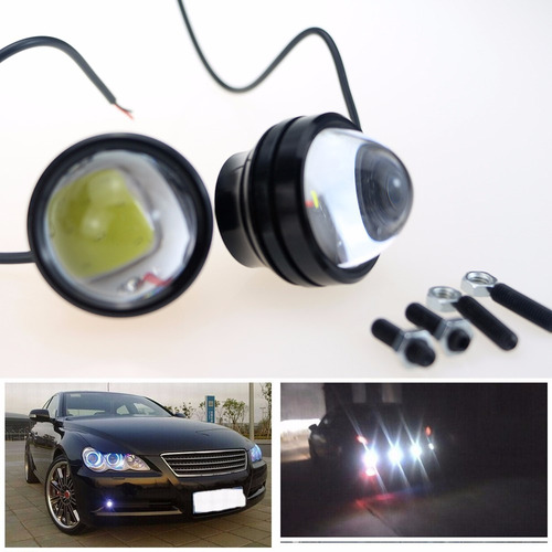 Faro Drl Led Ojo De Aguila Cree Auto Moto Aux Lupa Audi Bmw  Foto 9