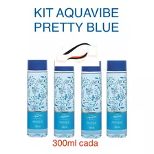 Kit C 4: Colônias Aquavibe Refrescante Pretty Blue 300ml