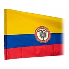 Bandera Colombia Con Escudo 1mtr X 1.5mt Exterior Grande