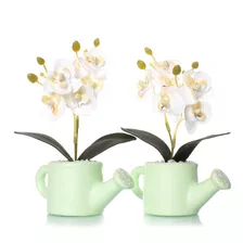 Mini Orquidea Flores Articiais Mesa Festa Vasinho Ceramica