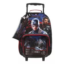 Mochila Vingadores End Game G + Lancheira + Estojo Dmw 11623