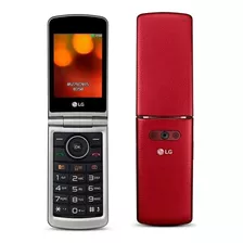 LG G360 Dual Sim Vermelho Idoso Retro Flip Tecla Grande