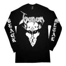 Playera Manga Larga Venom Metal/blackmetal