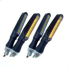 4 Pisca Led Moto Seta Sequencial Universal Palito 