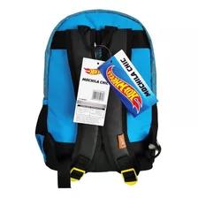 Mochila Escolar Hot Wheels Color Azul