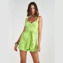 Macacão Colcci Sarja Feminino Verde 