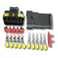 Conector Plug Automotivo 5 Vias Selado Prova D'agua - 5 Kit