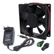 Ventilador Cooler Ventoinha 120x120x25mm 12v C/ Fonte Bivolt