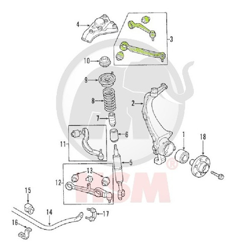 Kit Bujes Brazos Superiores Audi A4 2001 2002 2003 2004 2005 Foto 4