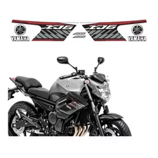 Kit Adesivos Xj6n 2018 2019 Cinza + Resinados Moto R924 Cor Padrão