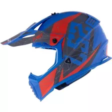 Capacete Ls2 Mx437 Fast Alpha Azul Fosco