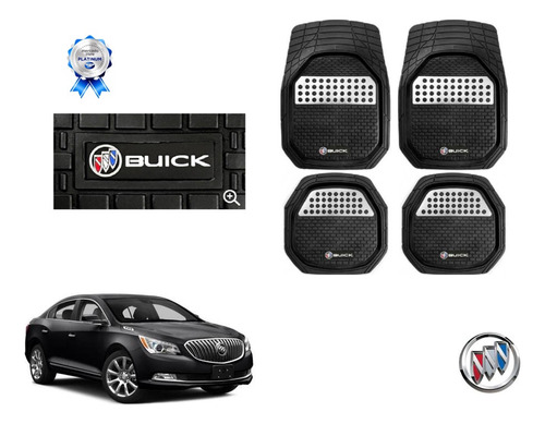 Tapetes 3d Logo Buick + Cubre Volante Lacrosse 2014 A 2016 Foto 2