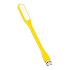 Mini Luz Led Usb Para Notebook Flexible Amarillo