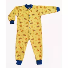 Pijama Macacão Moletim Flanelado Rn, P, M, G, 1 E 2