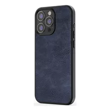 Funda Para iPhone 12 Pro Azul Cuero Liviana