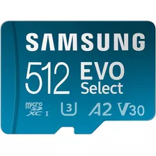 Memoria Micro Sd Samsung 512gb Clase 10 U3 130mbs Ultrahd 4k