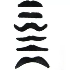 Set X 6 Bigotes Autoadhesivos Mostacho Disfraz Mafia Camilo 