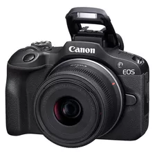 Câmera Sem Espelho Canon Eos R100 Com Lente De Kit 4k De 18-45 Mm, Cor Preta