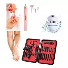 Torno Lima Pulidor De Pies Kit Manicure Pedicure Recargable 