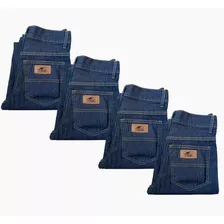 Kit 4 Calças Jeans Masculina Costura Reforçada Trabalho