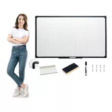 Tablero Acrílico Borrable Blanco Cuadriculado 120cm X 80cm C