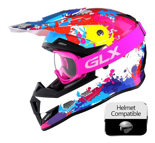 Glx Yh15 - Gafas De Motocross Para Nios Y Nias (rosa, Tall Foto 2