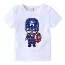 Polera Capitán América Ojos Luces Led Marvel Avengers