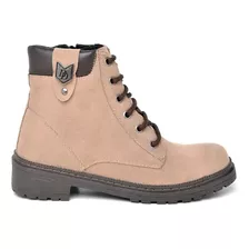 Bota Feminina Cano Curto Coturno Casual Com Zíper Oferta