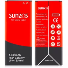 Sunzos - Batería De Repuesto Para Samsung Galaxy Note 4 N910