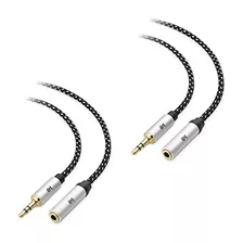 Cable De Extensión Auriculares De 2 Paquetes De 10 Pie...