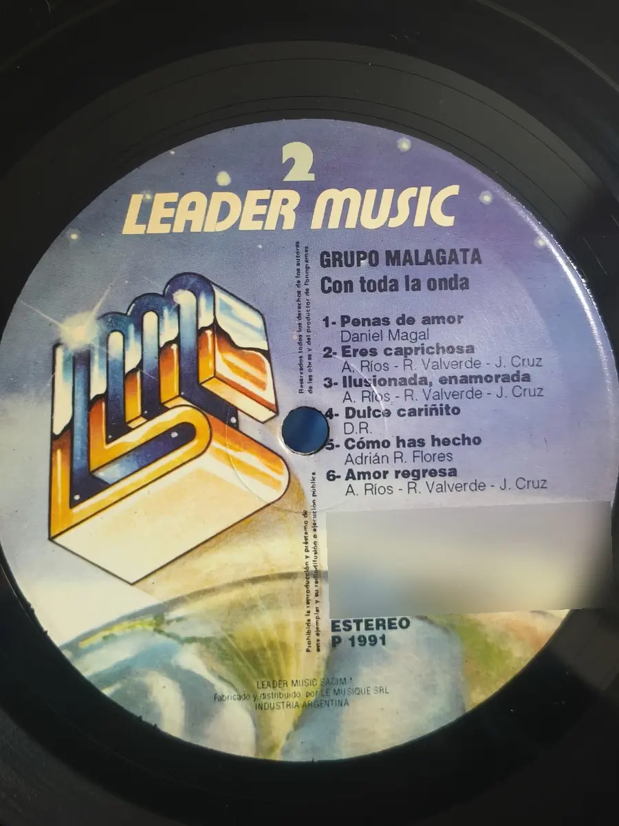 Grupo Malagata - Con Toda La Onda - vinilo 1991