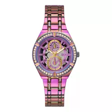 Reloj Para Mujer Marca Guess Color Oro Rosa Crown Jewel Color De La Correa Iridiscente Color Del Bisel Iridiscente Color Del Fondo Iridiscente