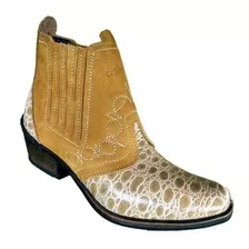 Bota Cowboy Country Botina Marca Campolina De Couro Legitimo