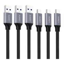 Pack De 3 Cables Trenzados Usb A Usb Tipo C