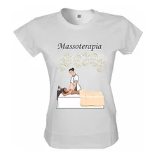 Camiseta Profissões Massoterapia Feminina Baby Look Ref.1