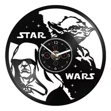 Reloj De Pared Yoda Vinilo Regalo Para Hombre Reloj Star Wa.