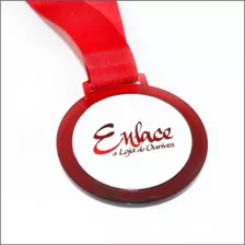 60 Medalha Em Acrílico Personalizadas 4 Cm Impressão 3mm