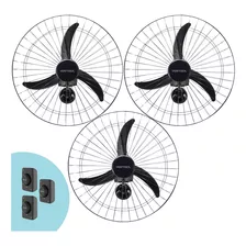 Kit 3 Ventiladores Parede 60cm 127v P/galpão Oficina Bar Osc