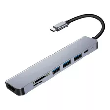 Hub 7 En 1 Usb-c 3.0 Usb2.0*2 Pd Hdmi 4k Sd Micro Mac Pc