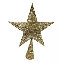 Puntal Estrella 30 Cm Oro Árbol Navidad - Sheshu Navidad