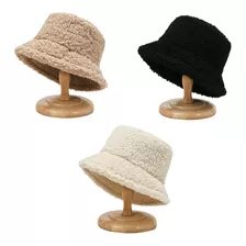 Bucket Hat Gorro Pesquero De Peluche De Moda (invierno)