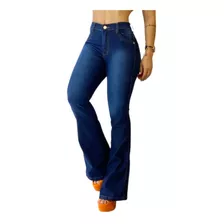 Calça Jeans Flare Feminina Bailarina Cintura Alta