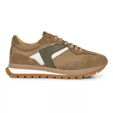 Zapatilla Mujer Cuero Urbana Gamuza Sneakers Briganti Nordon