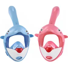 Máscara Mergulho Livre Snorkel Face Golfinho Para Crianças