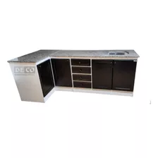 Mueble Cocina Esquinero,mesada En Granito Y Pileta.deco.