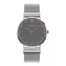 Reloj Feraud Hombre Tejido Acero Iman Gris Rose F5516gslgr