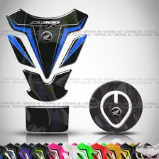 Kit Protetor De Tanque + Bocal Honda Cb 300r 2014 Azul 2