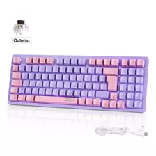 Terport Tr95 90% Teclado Gamer Español Con Ñ Luz Blanca, Swith Outemu Cafe Hotswap, Cable Tipo-c Removible, Teclado Mecanico Alambrico De 95 Teclas Antighosting Para Juegos&escritura