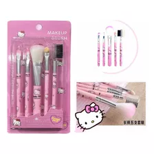 Set De Brochas De Maquillaje Kawaii Hello Kitty