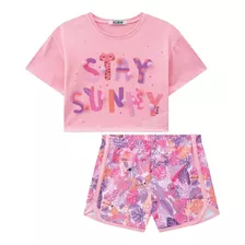 Conjunto Kukiê Stay Sunny Zebrinha Rosa